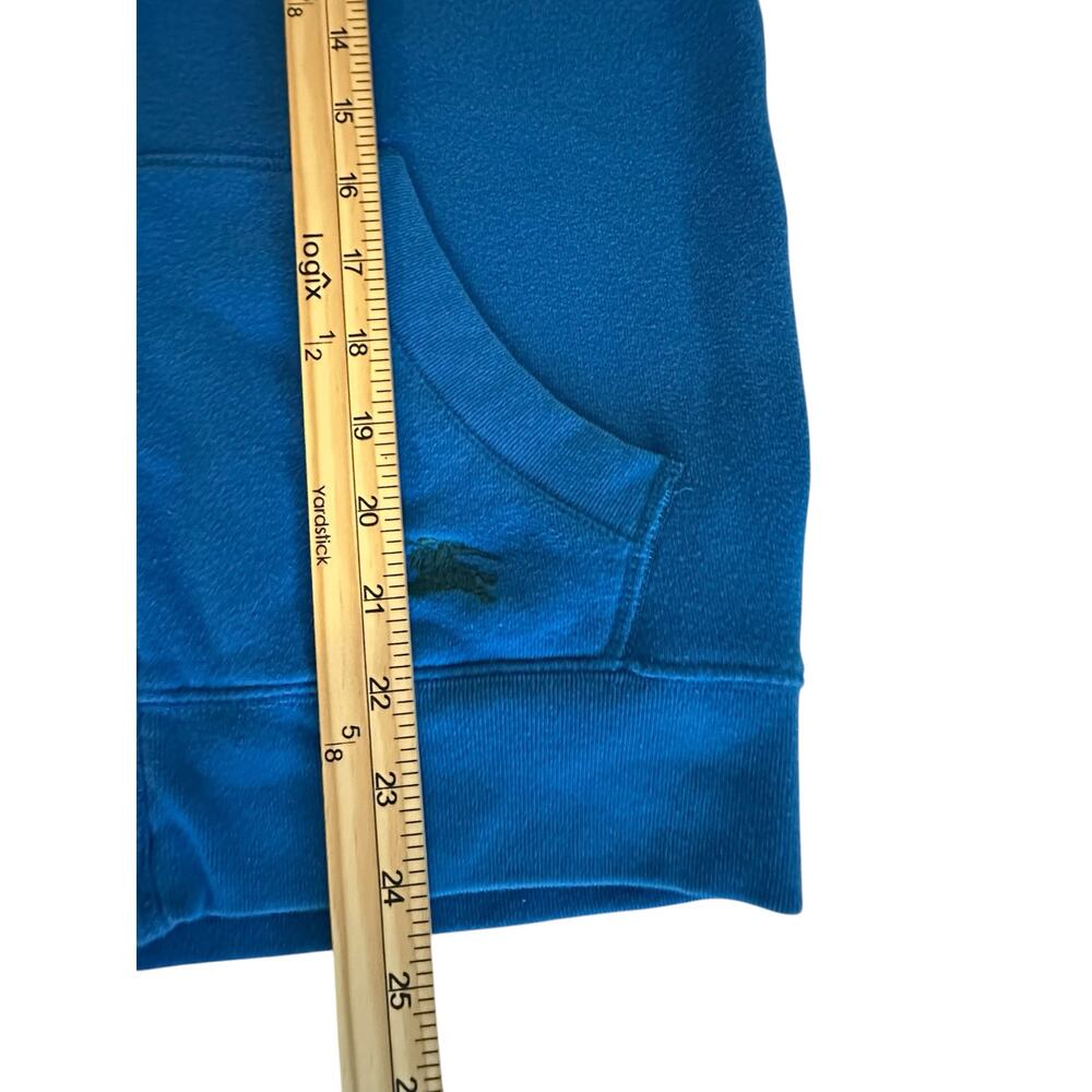 Burberry Brit Blue Zip Hoodie SP Quiet Luxury Designer Athleisure Check Lined - Picture 9 of 11